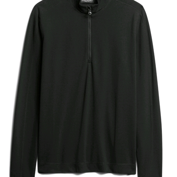 Banana Republic Core Temp Half Zip Mesh T-Shirt